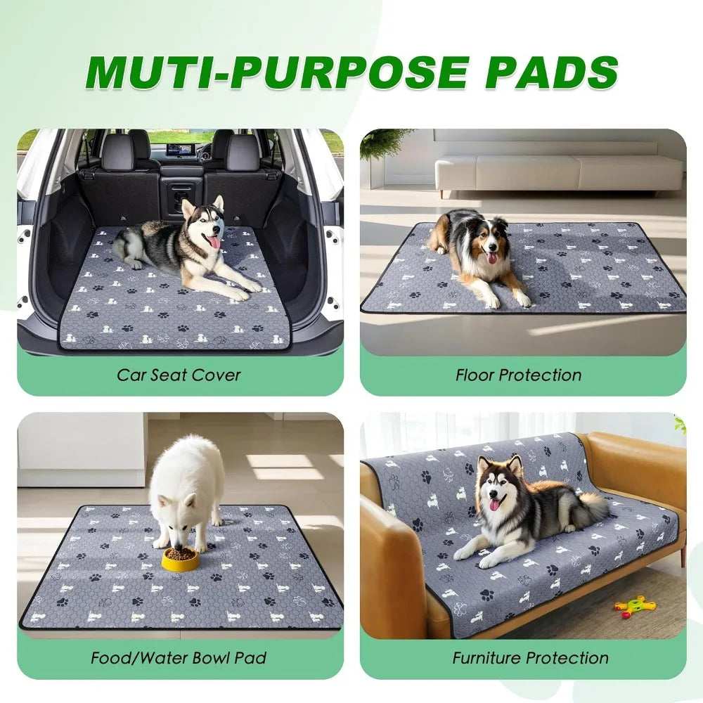 Reusable Dog Pee Pads 2 Pack Washable Non Slip Leakproof For Training Crate