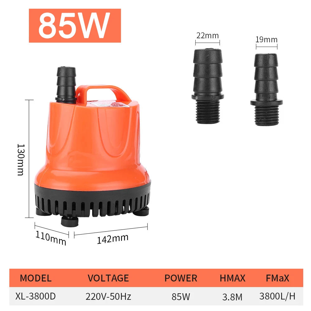 30 To 85W Fish Tank Bottom Suction Submersible Pump