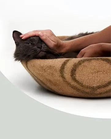 Cat Cave Premium Felt Cat Bed Indoor Cats Merino Wool