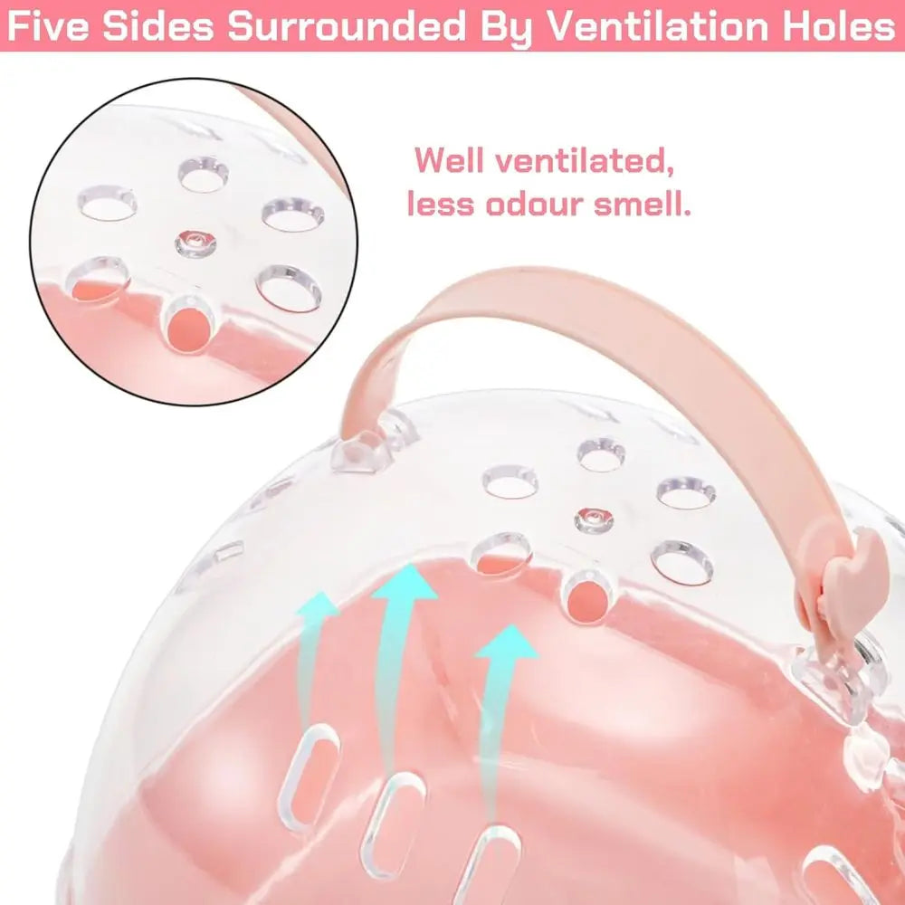 Hamster Carrier Cage Portable Small Animal Carrier With Water Bottle