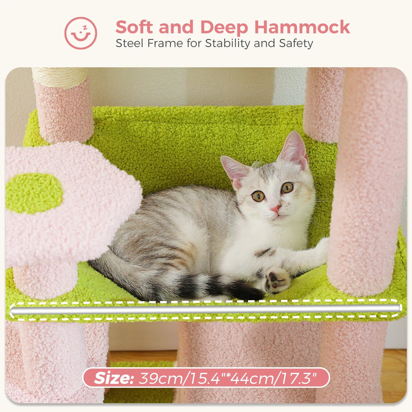 PEQULTI Cat Tree Tower Six Levels With Perches And Condos