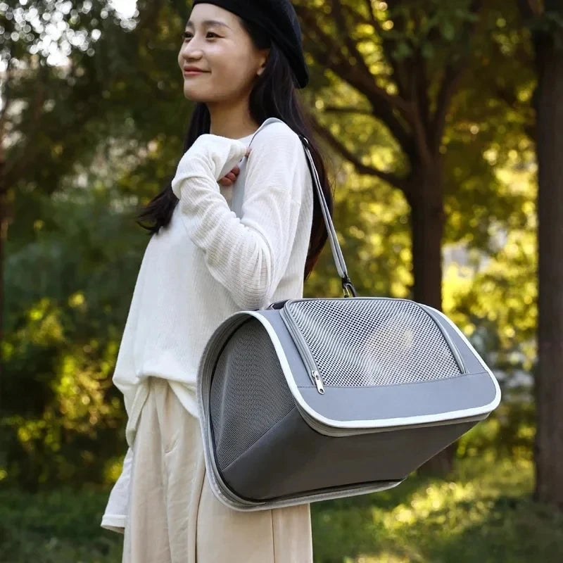 Portable Pet Carrier Handbag for Cats and Dogs Shoulder Bag