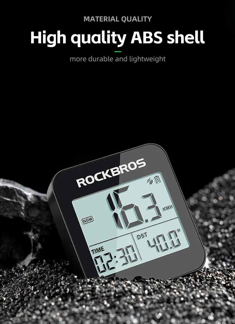 ROCKBROS GPS Bike Computer Speedometer Waterproof Wireless Cycling Odometer