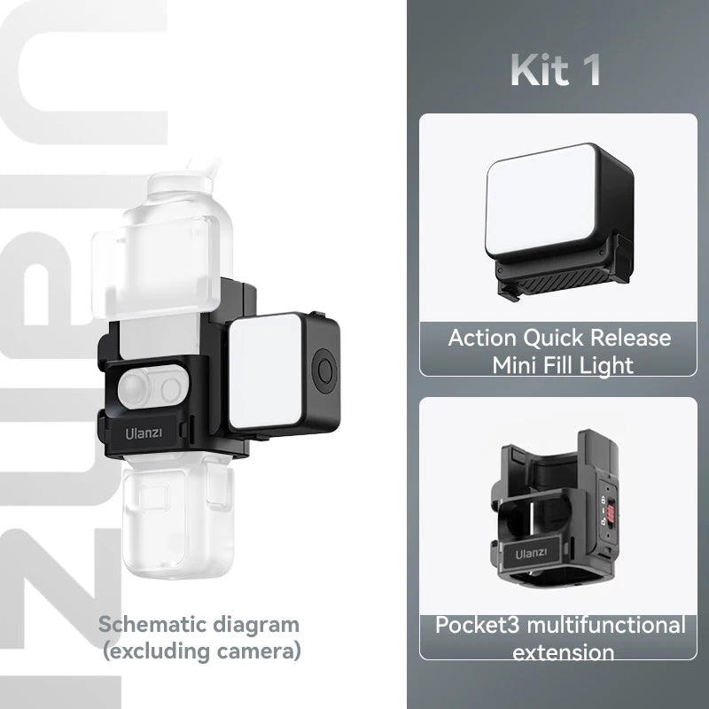 Ulanzi Magnetic Waterproof LED Fill Light for DJI Action Cameras