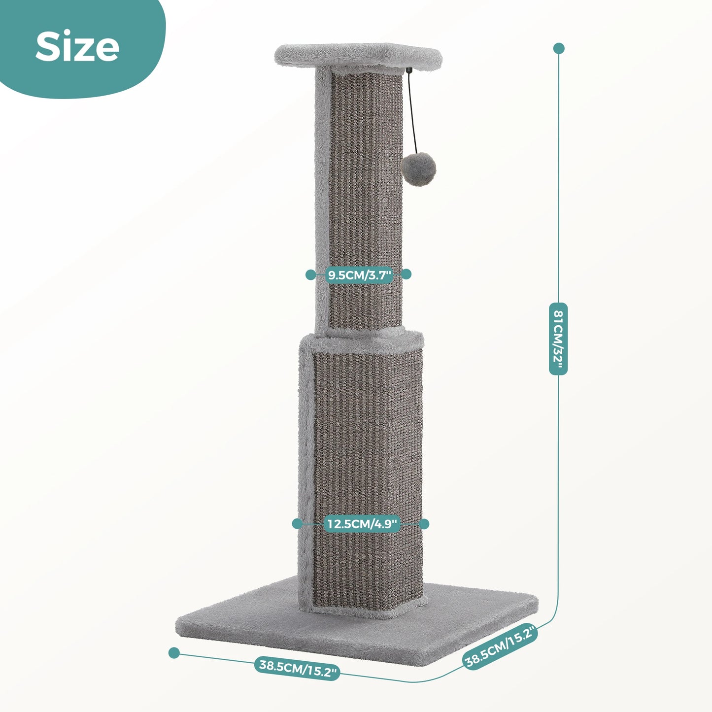 PAWZ Road Cat Scratching Post Indoor Woven Sisal Ball