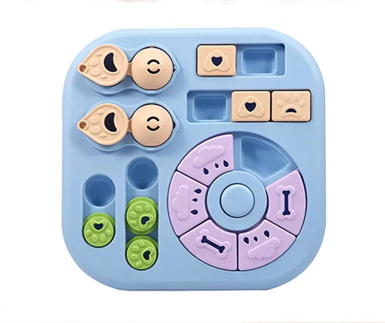 Rotating Dog Puzzle Toy With Treat Dispenser And Slow Feeder