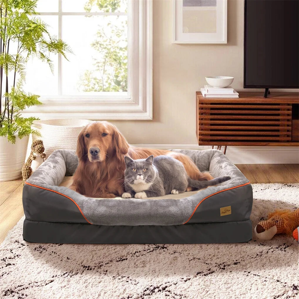 Borwart CN Orthopedic Memory Foam Dog Bed With Removable Cover