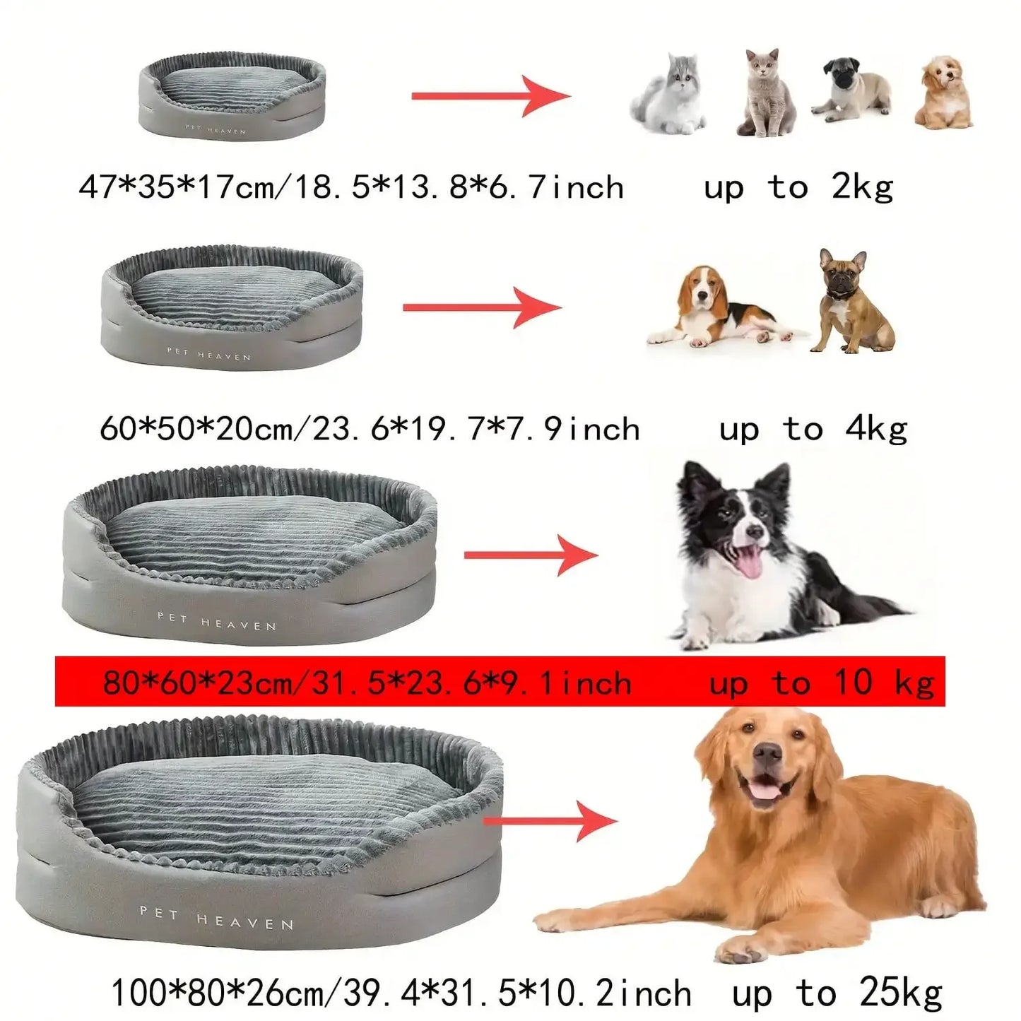 Machine Washable Soft Cozy Pet Bed For Dogs And Cats