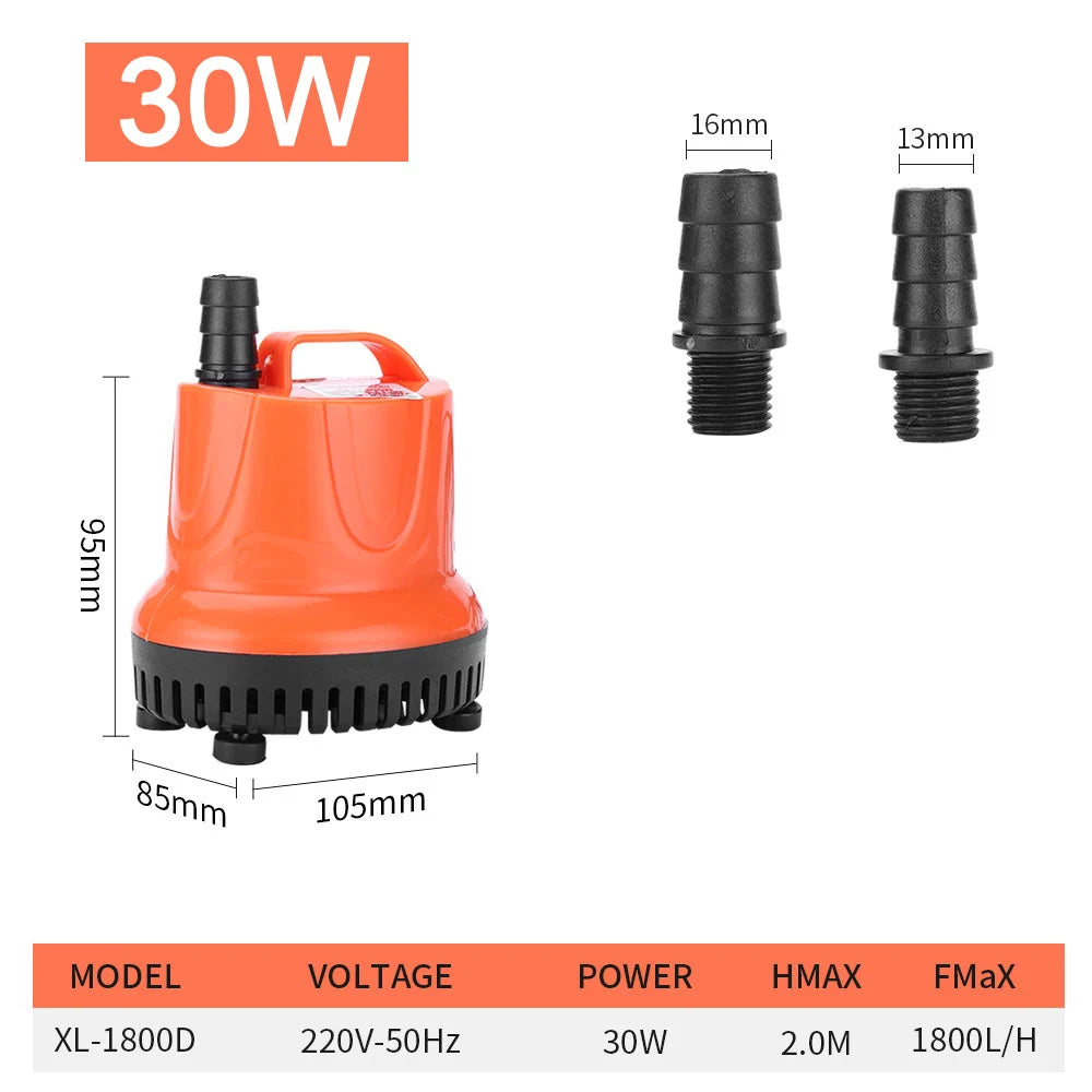 30 To 85W Fish Tank Bottom Suction Submersible Pump