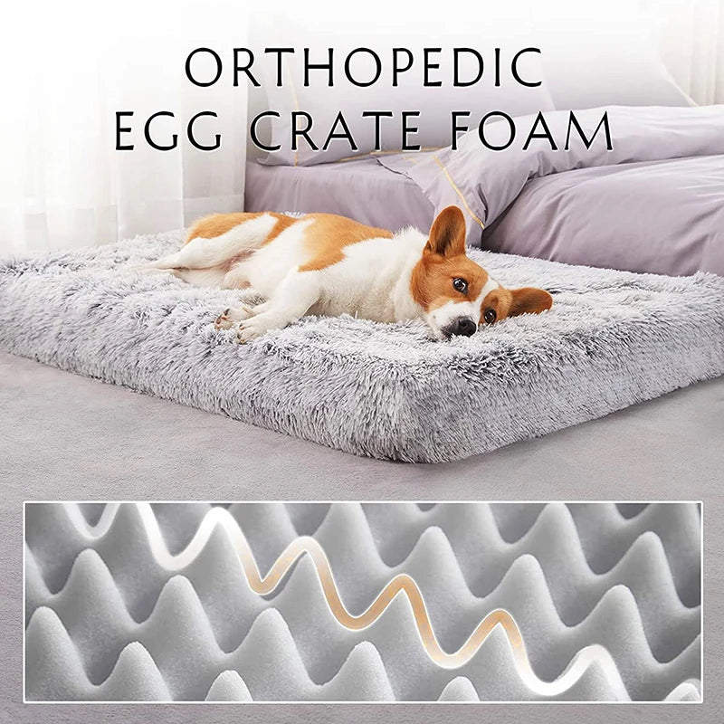 Plush Dog Bed Mat For Pets Removable Washable Cover