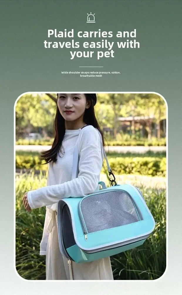 Portable Pet Carrier Handbag for Cats and Dogs Shoulder Bag