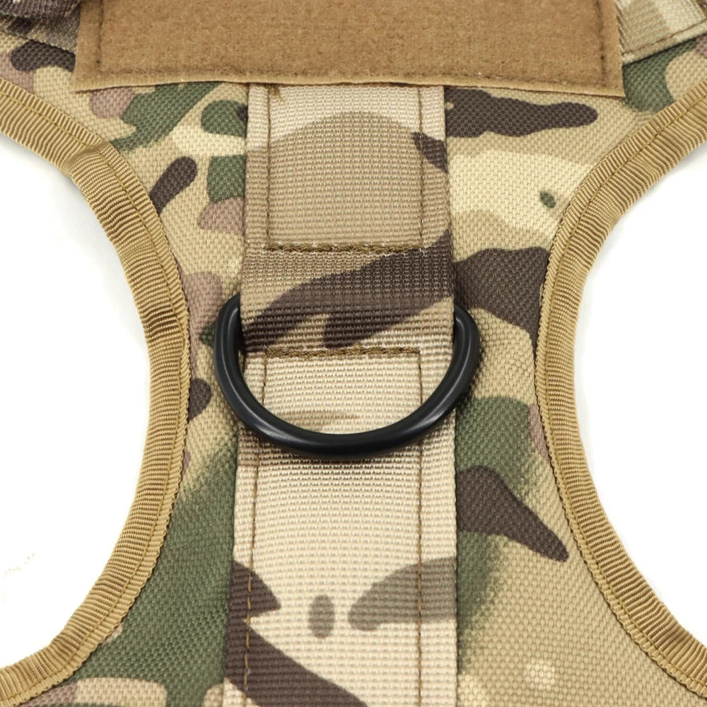 PETRAVEL Tactical Dog Harness Set with Collar Leash and Patches