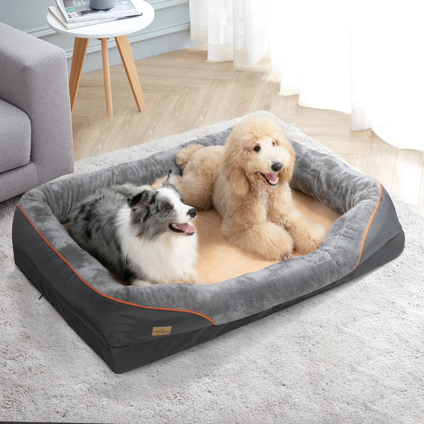 BINGOPAW Dog Bed Removable Washable Cover Anti Allergy Fleece Waterproof