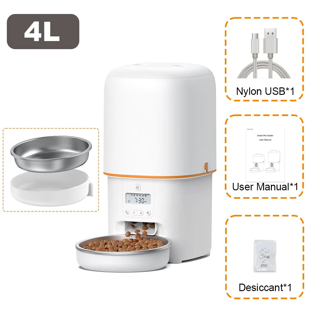 Nityers Automatic Cat Feeder With Key Control And Voice Recorder
