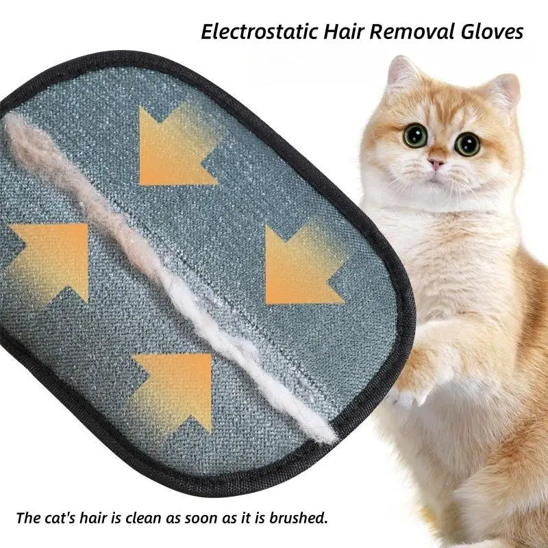 Pet Hair Remover Gloves Electrostatic For Cats And Dogs Reusable