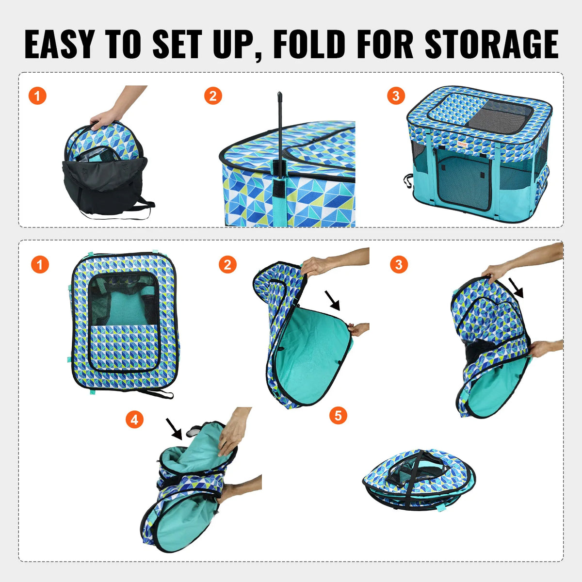 VEVOR Portable Foldable Pet Playpen Tent for Dogs and Cats