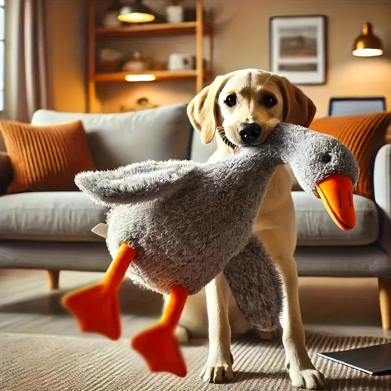Soft Duck Plush Toy For Pets Anxiety Relief Companion