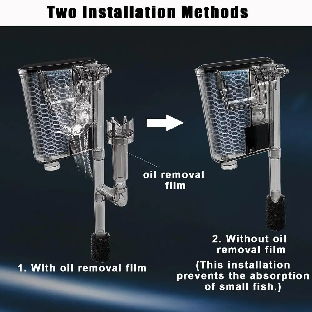 Glass Betta Aquarium Starter Kit With LED Light Power Filter