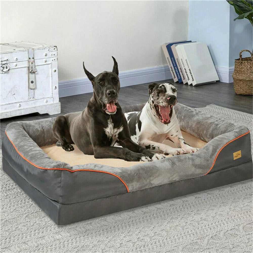 BORWARTCN Jumbo Orthopedic Memory Foam Dog Bed Sofa Couch