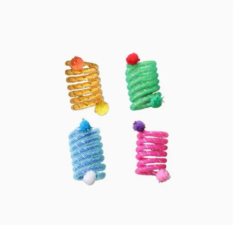Interactive Bite Resistant Spring Cat Toy With Elastic Stick