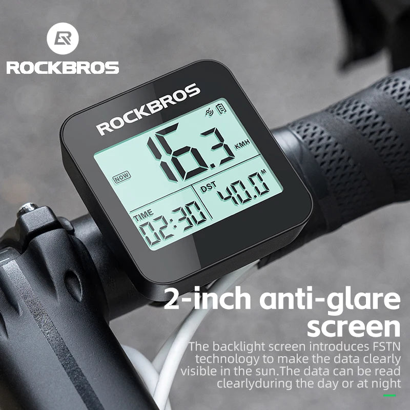 ROCKBROS GPS Bike Computer Speedometer Waterproof Wireless Cycling Odometer