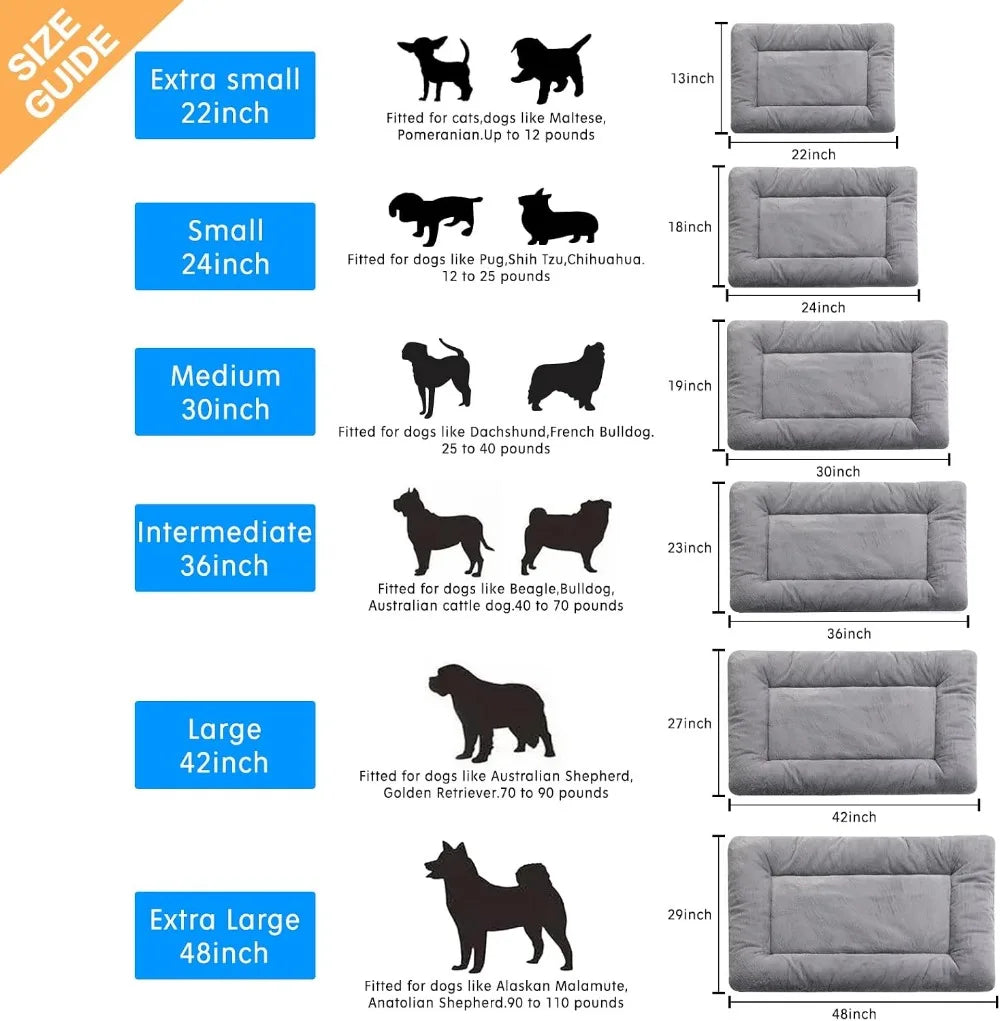 Machine Washable Anti Slip Dog Crate Pad For Pets Durable