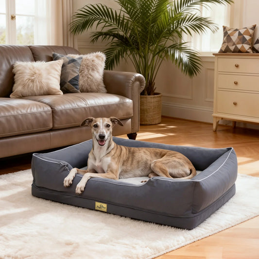 BINGOPAW Orthopedic Dog Bed Waterproof Foam Base Bolster