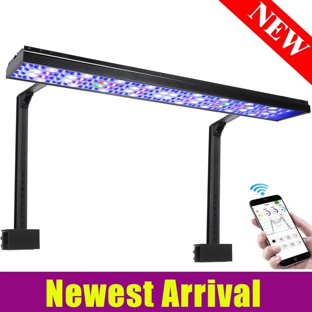 PopBloom WiFi Marine Aquarium Light Full Spectrum LED Lamp