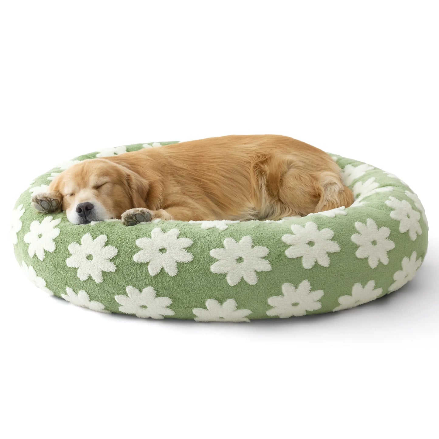 Donut Cat Bed Indoor Calming Plush With Anti Slip Bottom