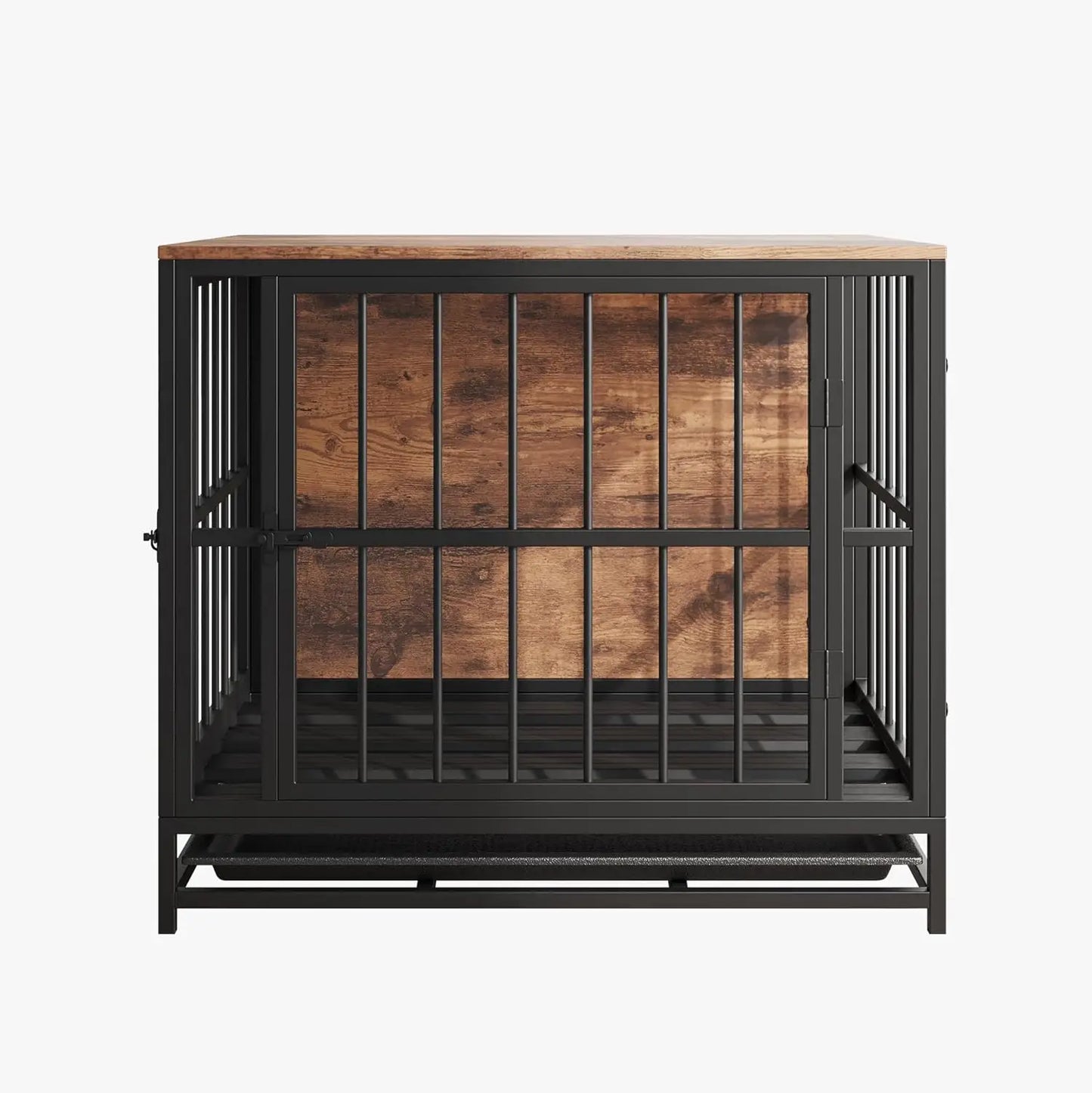 VECOCHO Wooden Dog Crate Furniture Indoor Kennel Heavy Duty With Double Doors