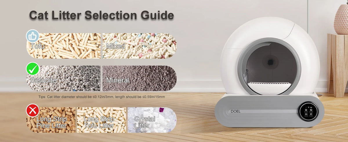 DOEL Smart Self Cleaning Cat Litter Box With App Control
