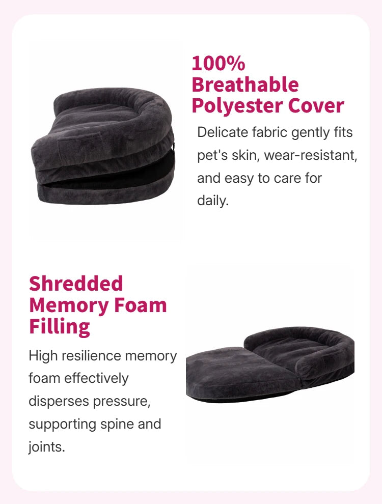 Dual Use Pet Bed and Plush Cuddler Mat for Comfort