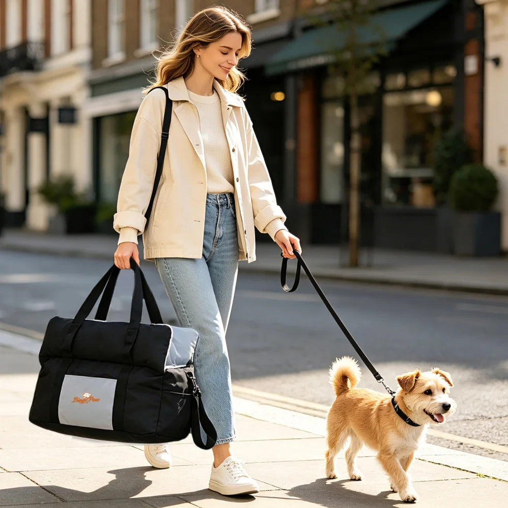 Borwart Portable Dog Booster Seat With Safety Belt And Cover