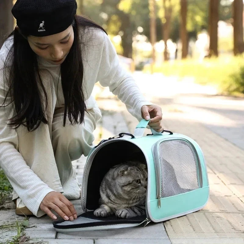 Portable Pet Carrier Handbag for Cats and Dogs Shoulder Bag