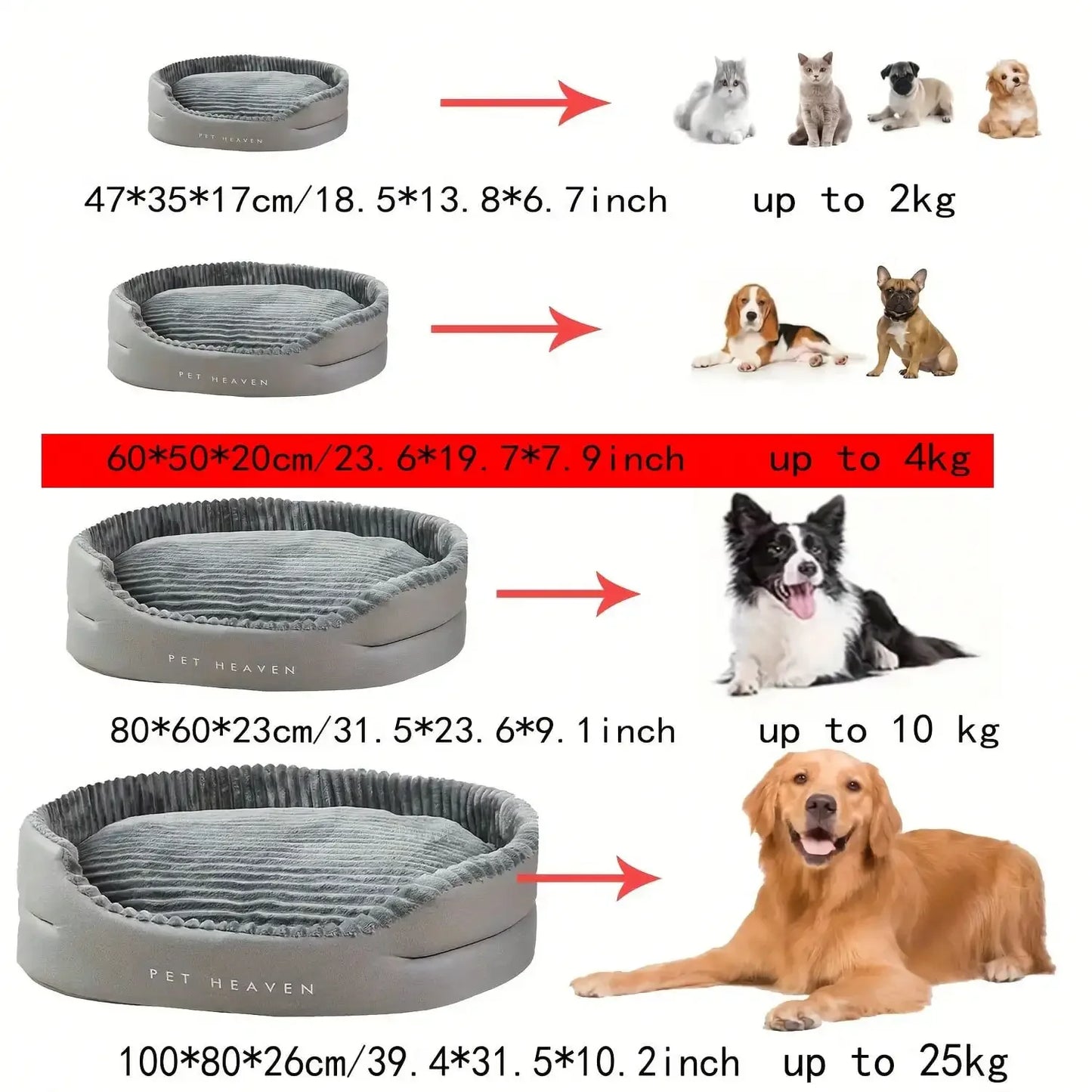 Machine Washable Soft Cozy Pet Bed For Dogs And Cats