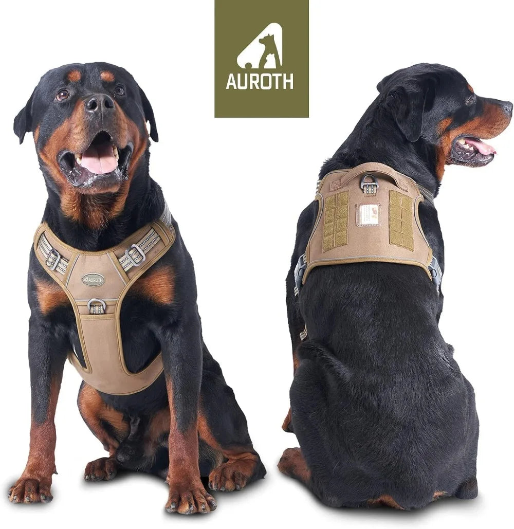 No Pull Tactical Dog Harness For Large Dogs Reflective Vest
