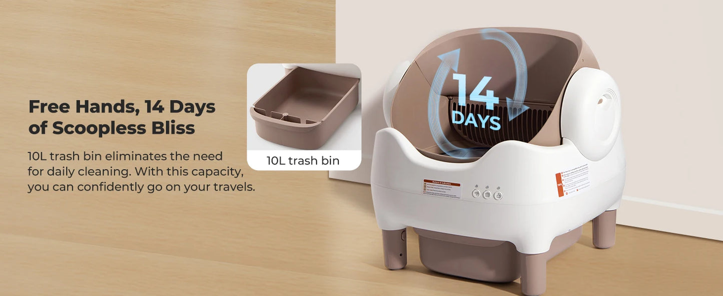 Lunapurr Self Cleaning Cat Litter Box With App Control