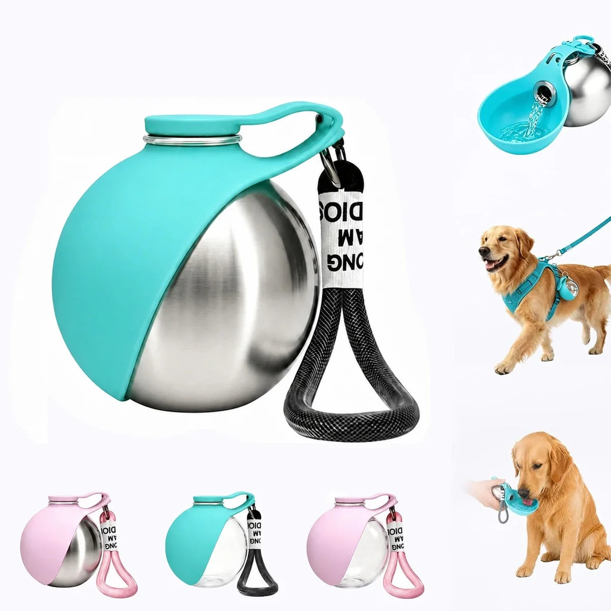 Portable Pet Water Dispenser With Foldable Bowl For Dogs and Cats