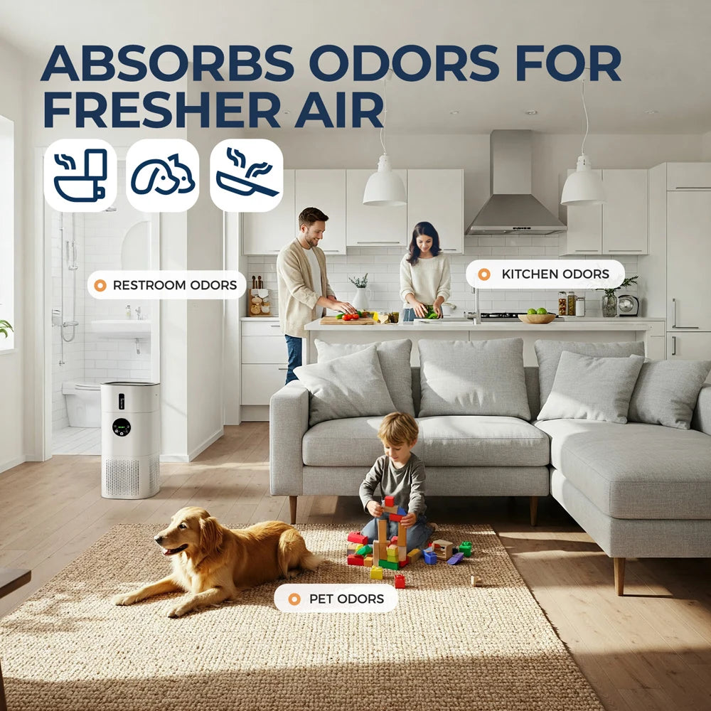 Rouny Air Purifier Humidifier Combo With True HEPA Filtration