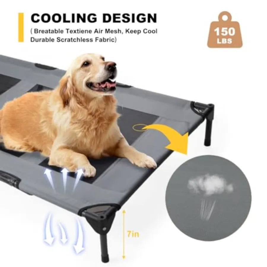 Elevated Canopy Dog Bed Portable Waterproof Outdoor Pet Cot