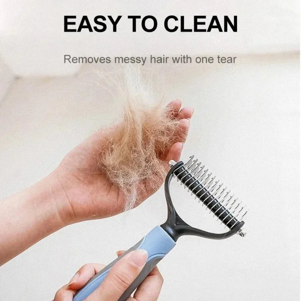 Double Sided Stainless Steel Pet Grooming Brush Hair Remover Comb
