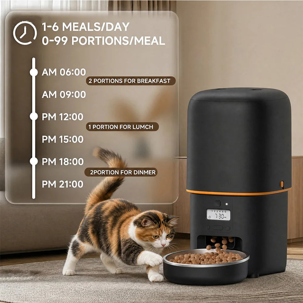 Nityers Automatic Cat Feeder With Key Control And Voice Recorder
