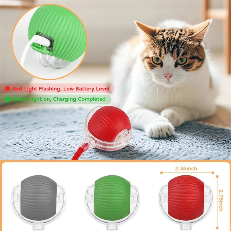 Automatic Rechargeable Rolling Ball Interactive Cat Toy