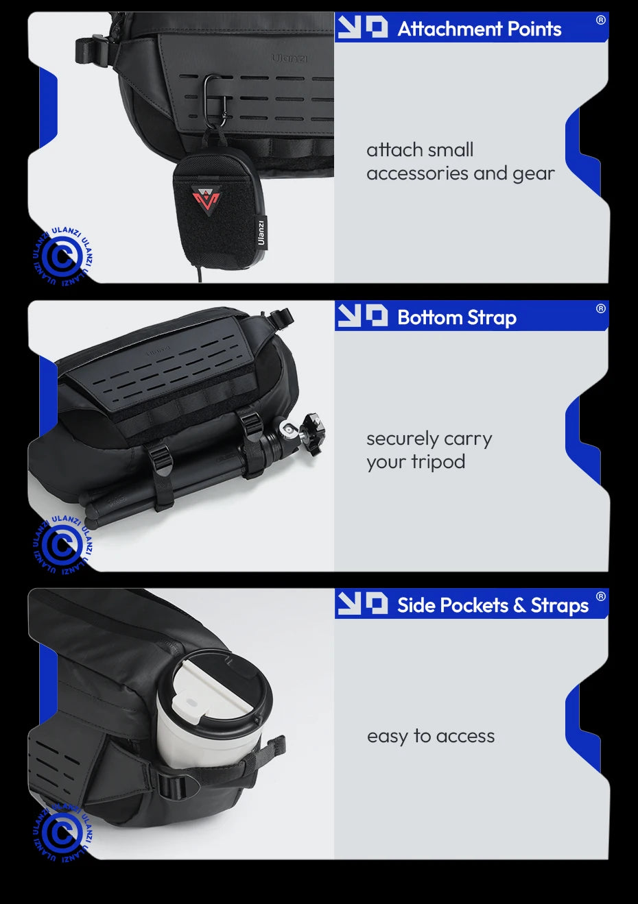 Ulanzi TAI Outdoor Photography Sling Bag for Camera Accessories