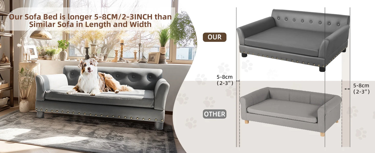BINGOPAW Rectangle Elevated Dog Bed Durable Sofa