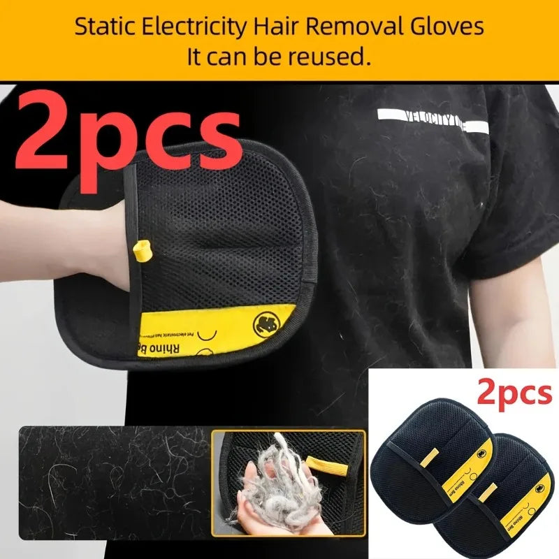 Polypropylene Pet Grooming Gloves For Cats With Static Hair Removal