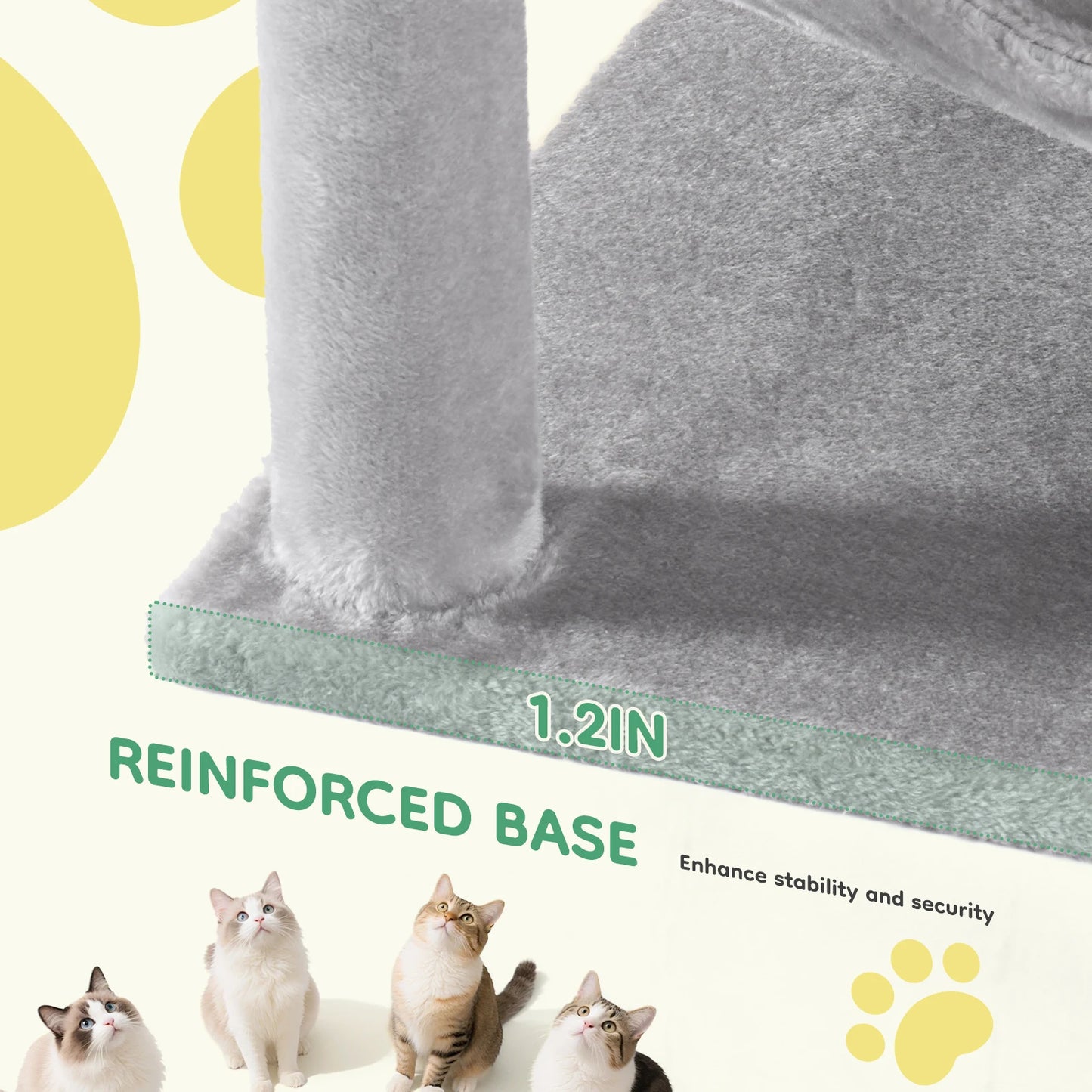 JHK Cat Tree Multi-Cat Climbing Tower With Sisal Posts