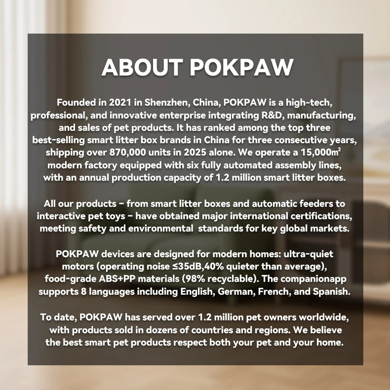 Pokpaw Automatic Self Cleaning Litter Box For Cats