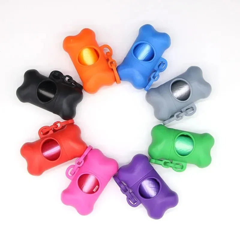 Bone Shaped Dog Waste Bag Dispenser With Sling Strap