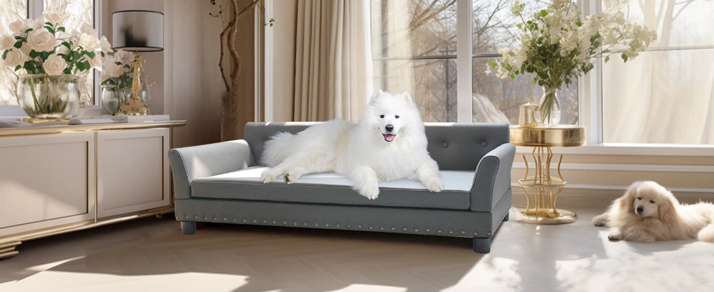 BINGOPAW Rectangle Elevated Dog Bed Durable Sofa